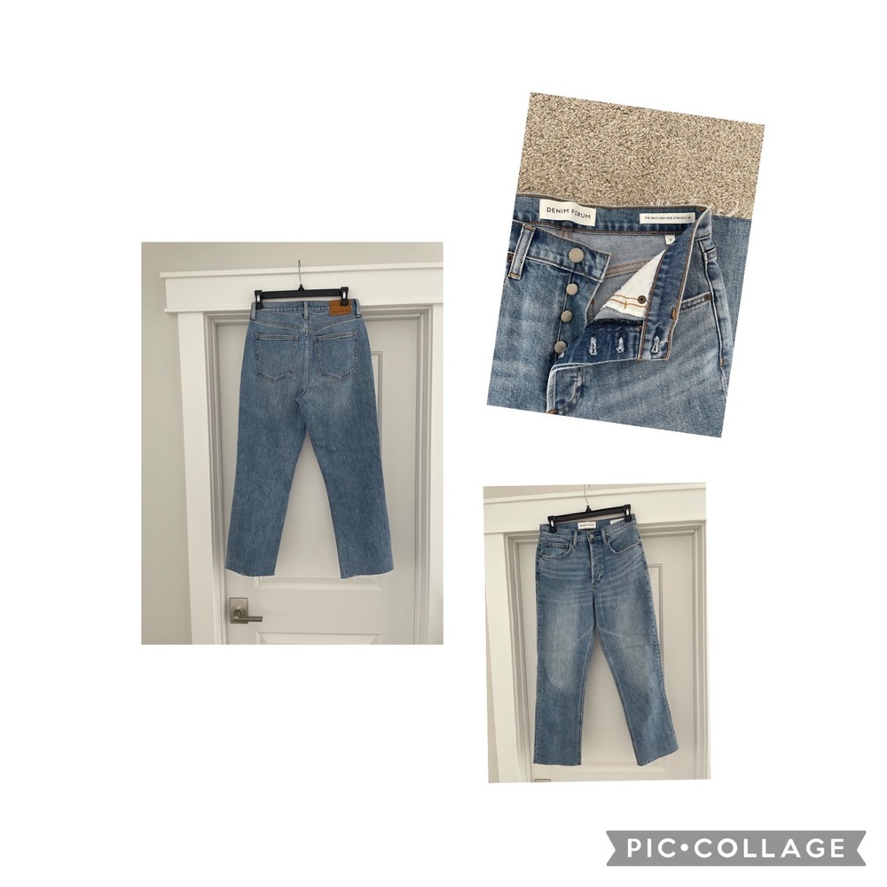 High rise ankle jeans